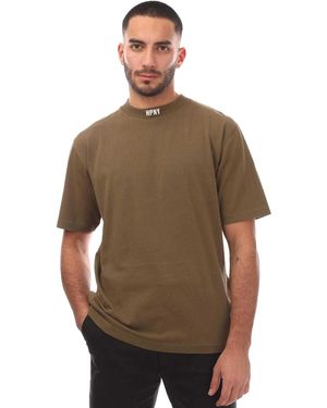 Heron Preston Hpny Geborduurd T-shirt (olijf) - Bruin