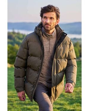 Mountain Warehouse 'Snow' Padded Jacket Water Resistant Adjustable Hood Everyday Rain Coat - Multicolour