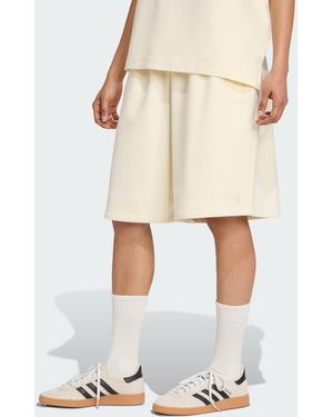 adidas Originals Essentials Linear Shorts Oversized - Natural