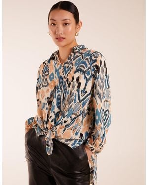 Blue Vanilla Abstract Printed Shirt - Blue