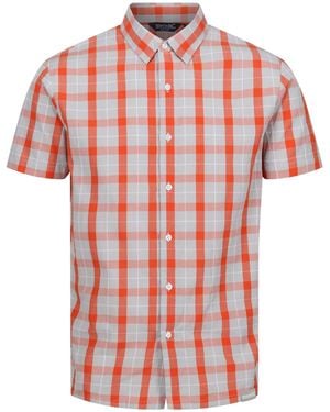 Regatta Denmoor Checked Shirt /Rusty) - Red