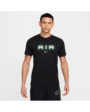 Nike Regular Fit Arch Lettering Crew Neck T-Shirt - Black