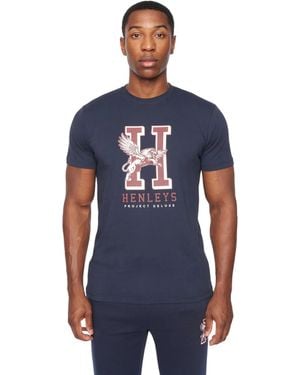 Henleys Belton T-Shirt Cotton - Blue