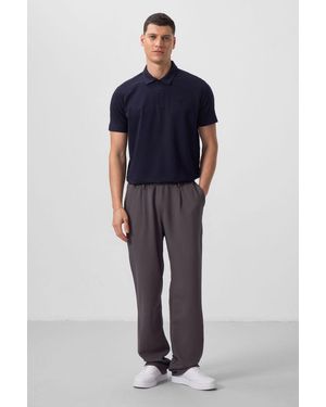 TOMMY LIFE Wide-Leg Palazzo Trousers - Blue