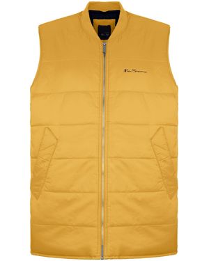 Ben Sherman Quilted Gilet - Yellow