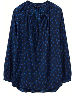 Crew Print Tunic Top - Blue