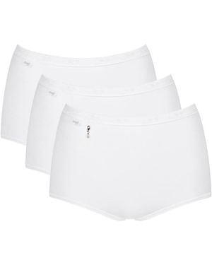 Sloggi Basic+ Maxi 3 Pack Briefs - White