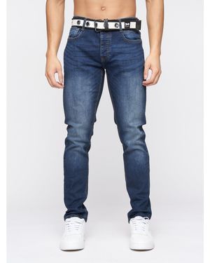 Crosshatch Barbeck Slim Jeans - Blue