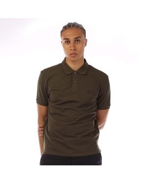 C.P. Company Stretch Piquet Logo Polo Shirt - Brown