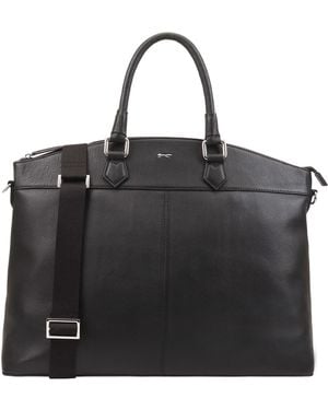 Paul Costelloe Malka Leather Weekender Bag - Black