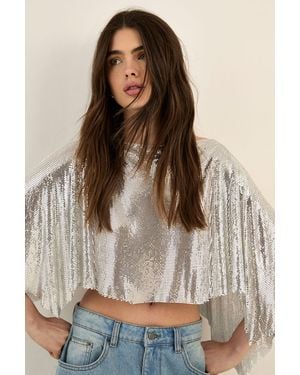 Nasty Gal Chainmail Cape - Brown