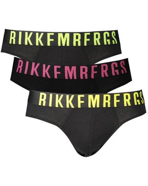 Bikkembergs Katoenen Slips 3-Pack - Zwart