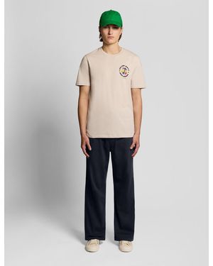 Lyle & Scott Washed Pleated Trousers - Blue