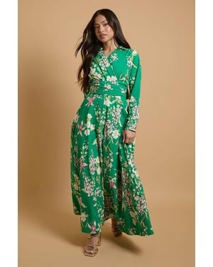 Oasis Petite English Rose Garden Shirt Dress - Green