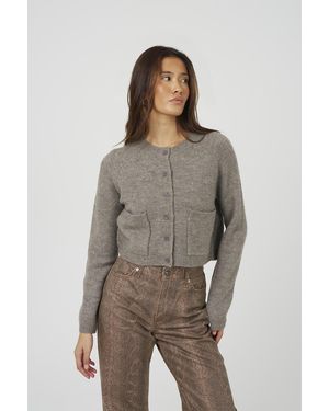 Brave Soul Raglan Sleeve Soft Knit Cardigan - Brown