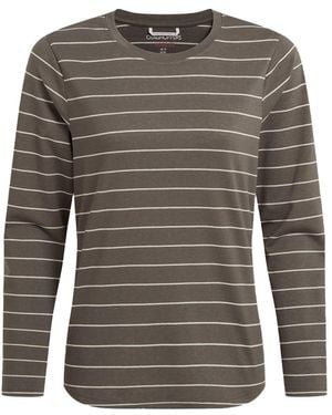 Craghoppers Ladies Akona Striped Nosilife Long-Sleeved T-Shirt (Wild) - Grey