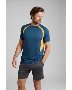 Mountain Warehouse 'Bryers' Isocool Tee Sweat Wicking Breathable T-Shirt - Blue
