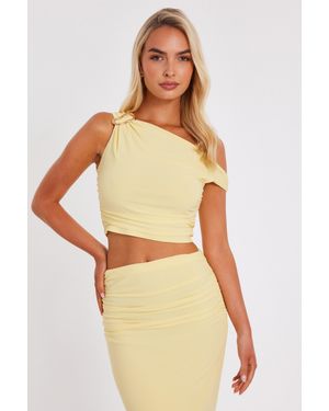 Quiz Light Buckle Detail Top - Yellow