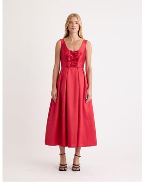Nobody's Child Nobodys Milda Scoop Neck Midi Dress - Red