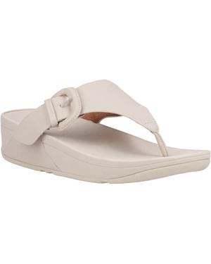 Fitflop Lulu Buckle Toe Post Ladies Summer - Natural