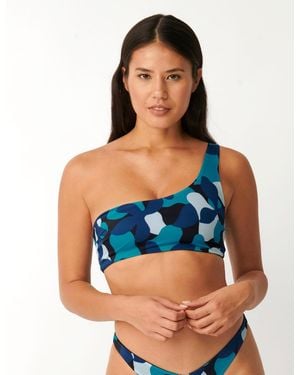 Sloggi Shore Flower Horn Swim Bikini Top - Blue
