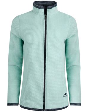 Weird Fish Ladies Ariana Grid Eco Friendly Full Zip Fleece Jacket (Sea Spray) - Blue