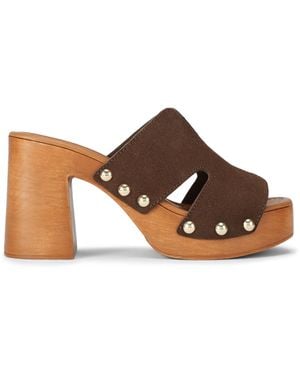 Carvela Kurt Geiger Leather Lava H Mule Mules - Brown