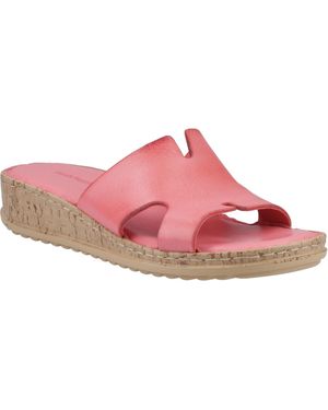 Hush Puppies Eloise Leather Coral Sandals - Pink