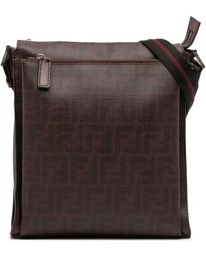 Fendi Crossbody Bag Logo - Brown
