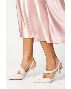 Wallis Evie Asymmetric Pointed Stiletto High Heel Court Shoes - Pink