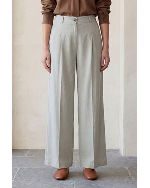 My Fashion Comfort Pleated Straight Leg Trousers - Multicolour