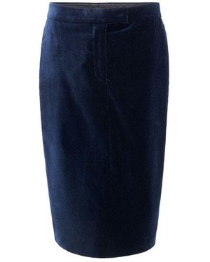 Tom Ford Fluwelen Pencilsrok - Blauw