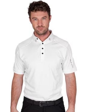 Island Green Topstitched Golf Polo Shirt - White