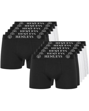 Henleys Century Boxers 12Pk - Black