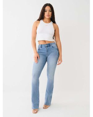 TRUE RELIGION Becca Crystal Single Needle Mid Rise Bootcut - Blue