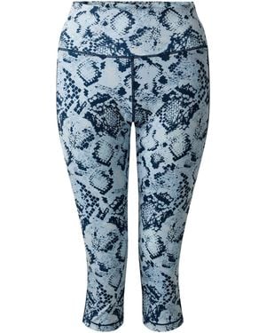 Regatta Ladies Influential Ii Snake Print 3/4 Length Leggings - Blue