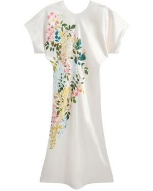 Ted Baker Myzan Jurk Met Slouch Mouwen En Getailleerde Pasvorm - Wit
