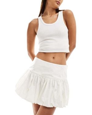 ASOS Drop Waist Bubble Mini Skirt - White