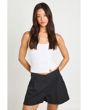 Boohoo Tall Tailored High Waist Short - White
