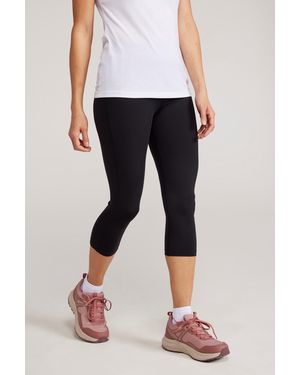 Mountain Warehouse 'Blackout' Capri Leggings Moisture Wicking Stretchy Bottoms Nylon