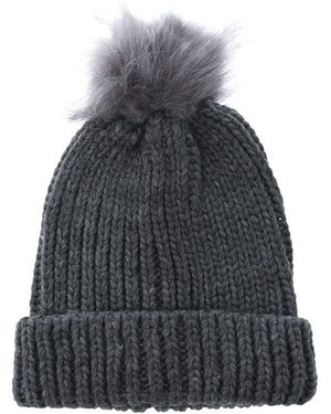Vero Moda Accessories Nala Pom Pom Beanie Hat - Grey