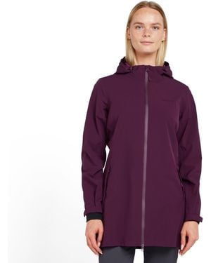 Brasher Coledale Longline Waterproof Jacket With Hood, Raincoat For Walking & Hiking - Purple