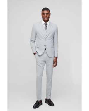BoohooMAN Super Skinny Grey Single Breasted Jacket