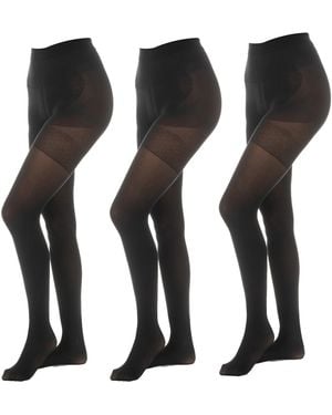 Jolie Folie Pack-3 Push Up Knickers 50 Den Micro - Black