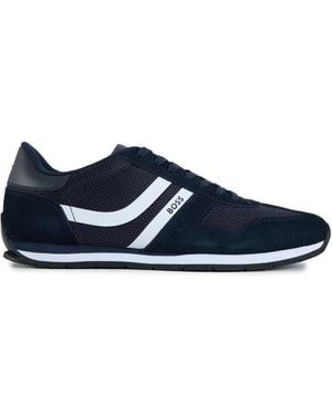 BOSS Levon Runn Trainers - Blue