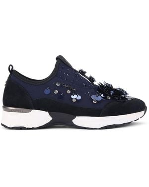 Carvela Kurt Geiger Tempo Flower Trainers - Blue