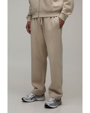 BoohooMAN Essential Straight Leg Jogger - Natural