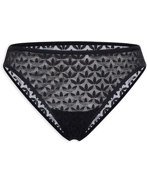 adidas Originals Snug Fit All Over Logo Bikini Briefs - Black