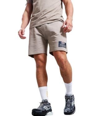 Weekend Offender Shorts Elasticated Summer Casual Cotton New Half Trousers - Grey