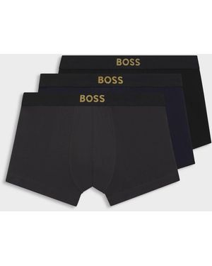 BOSS 3-Pack Logo Trunks - Black